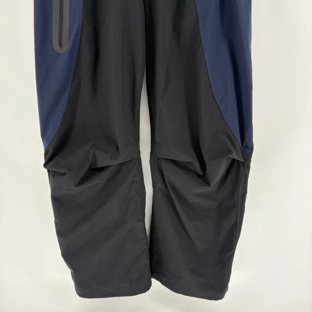 Nike Tech Dri-FIT Woven Colorblock Oversized Pants Mens S Black & Blue